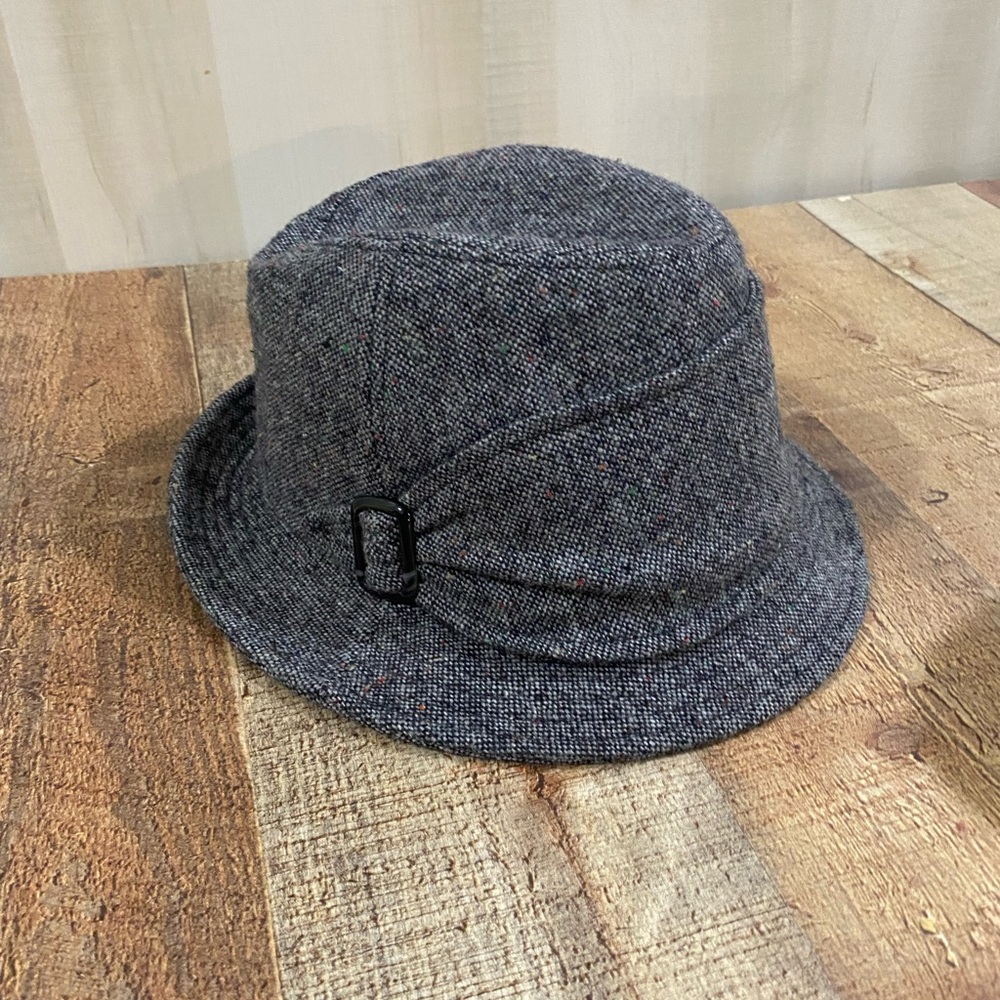 Nine West Wool Blend Tweed Fedora Hat One Size